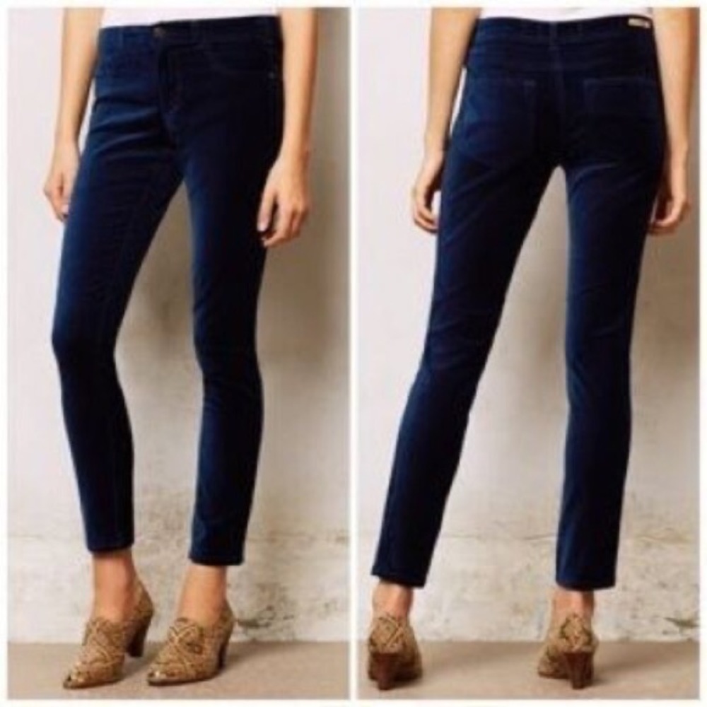 Pilcro and the Letterpress Navy Skinny Pants